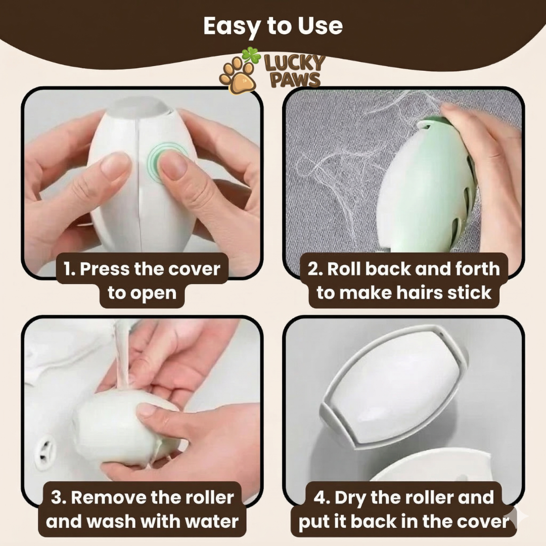 LuckyPaws® FurGone - Reusable Lint Roller for Pet Hair