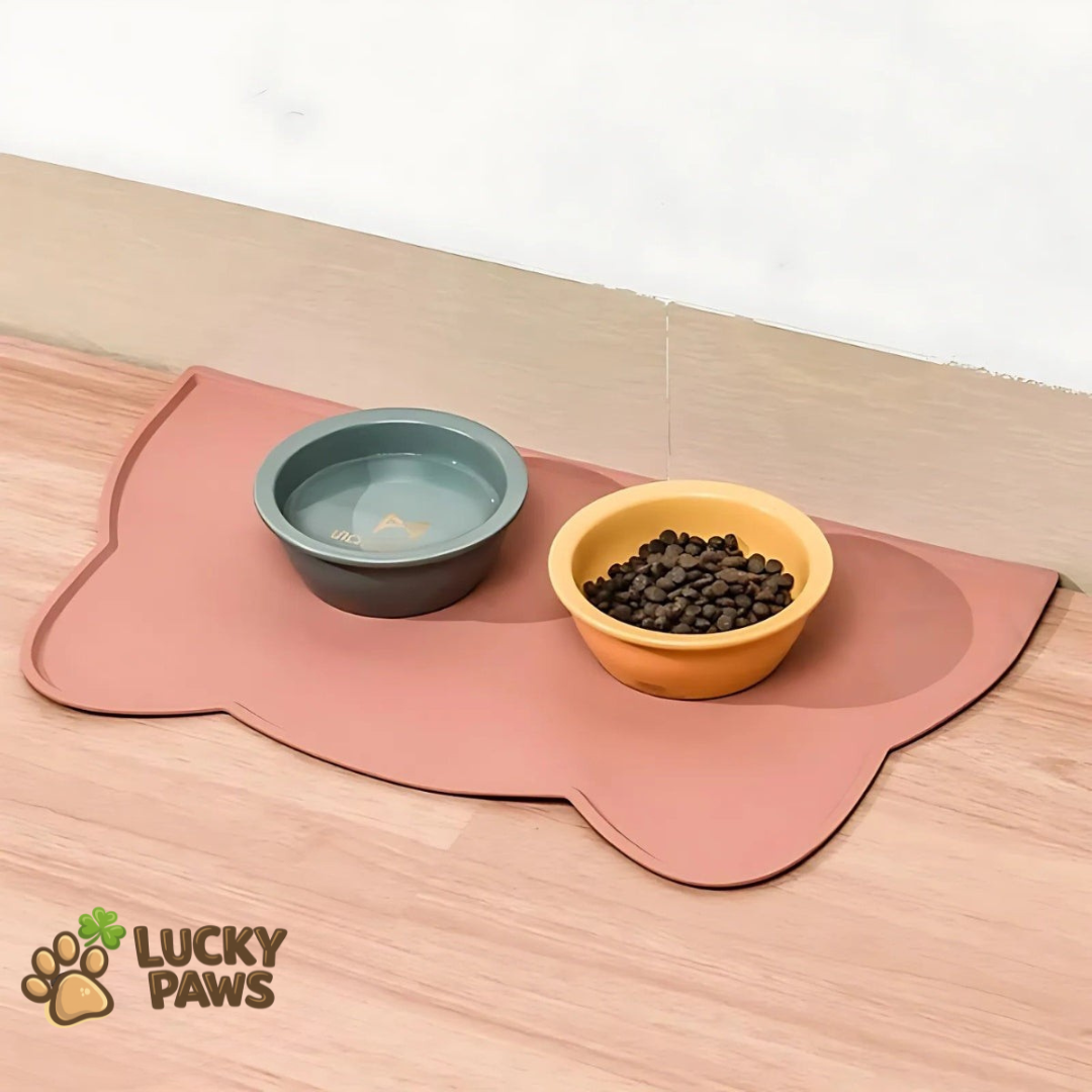 CharmPaws® Cat Placemat - Anti-Slip & Water-Repellent for Food and Water Bowls