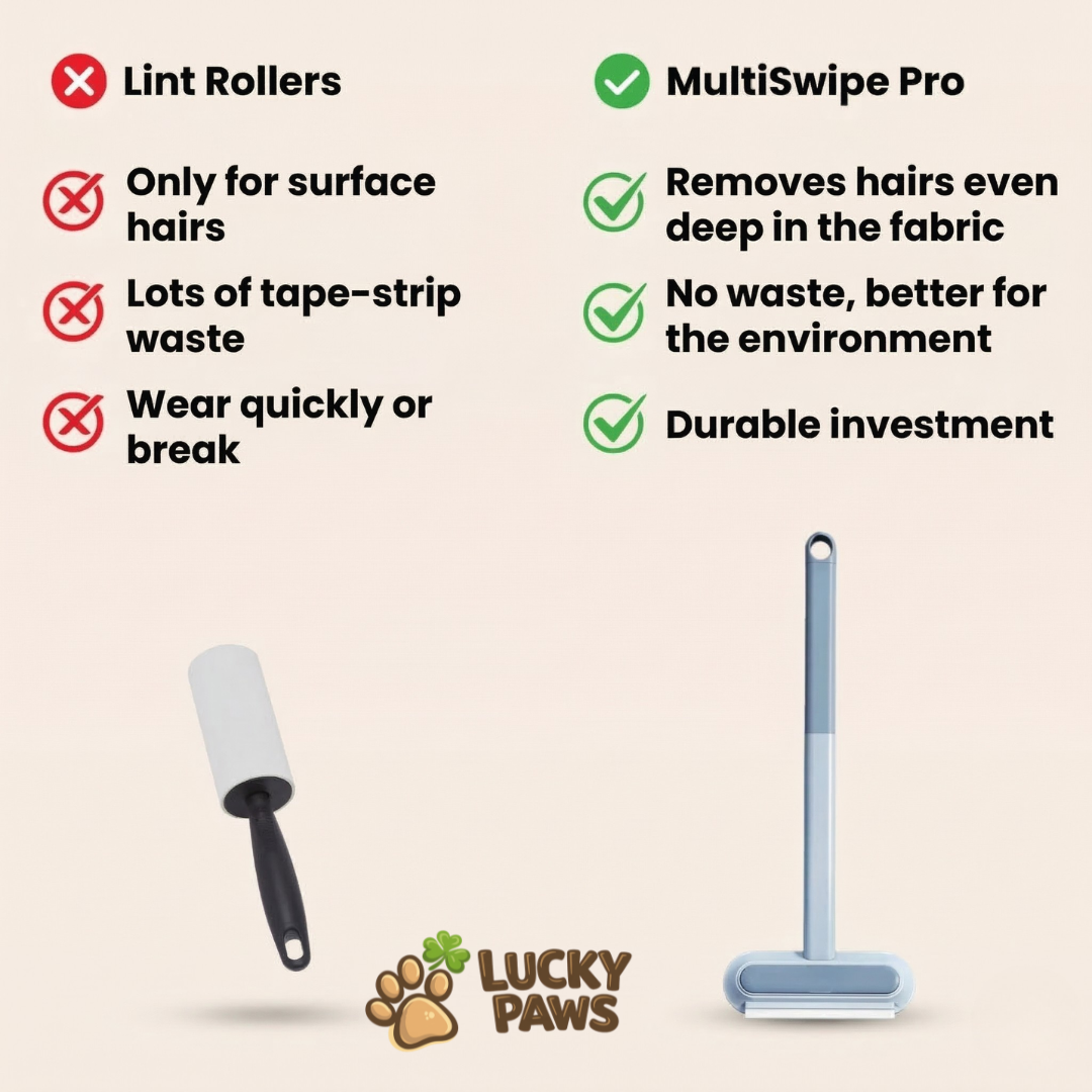 LuckyPaws® HairAway Pro - 3-in-1 Pet Hair Remover