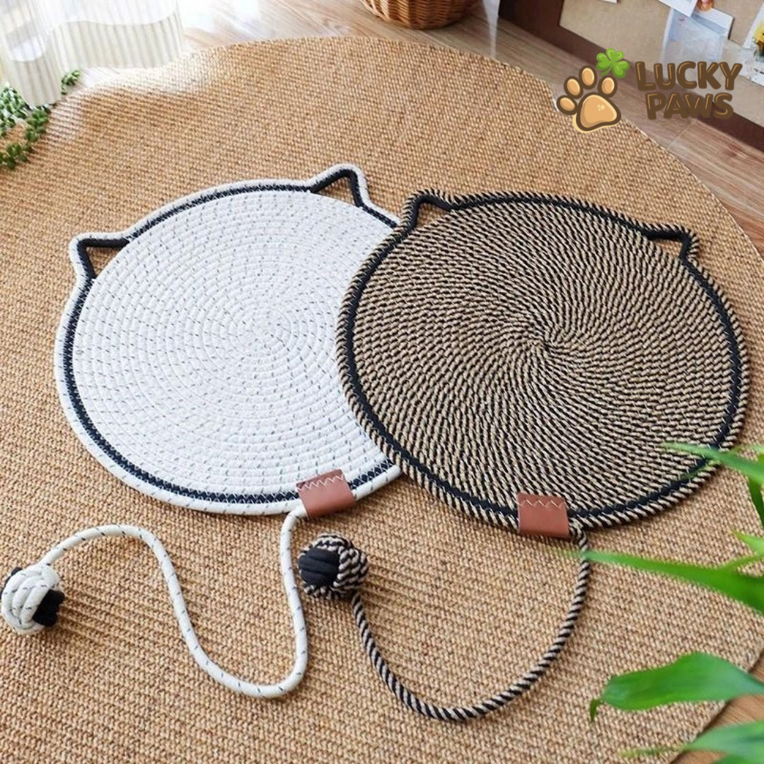 Round Scratching Mat with Ball