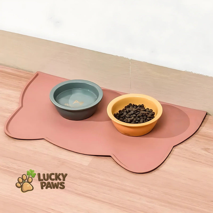 CharmPaws® Cat Placemat - Anti-Slip & Water-Repellent for Food and Water Bowls