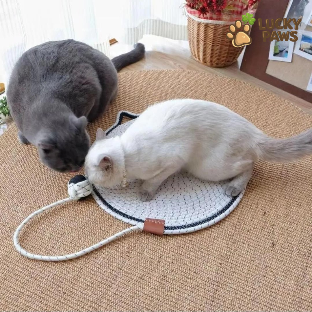 Round Scratching Mat with Ball