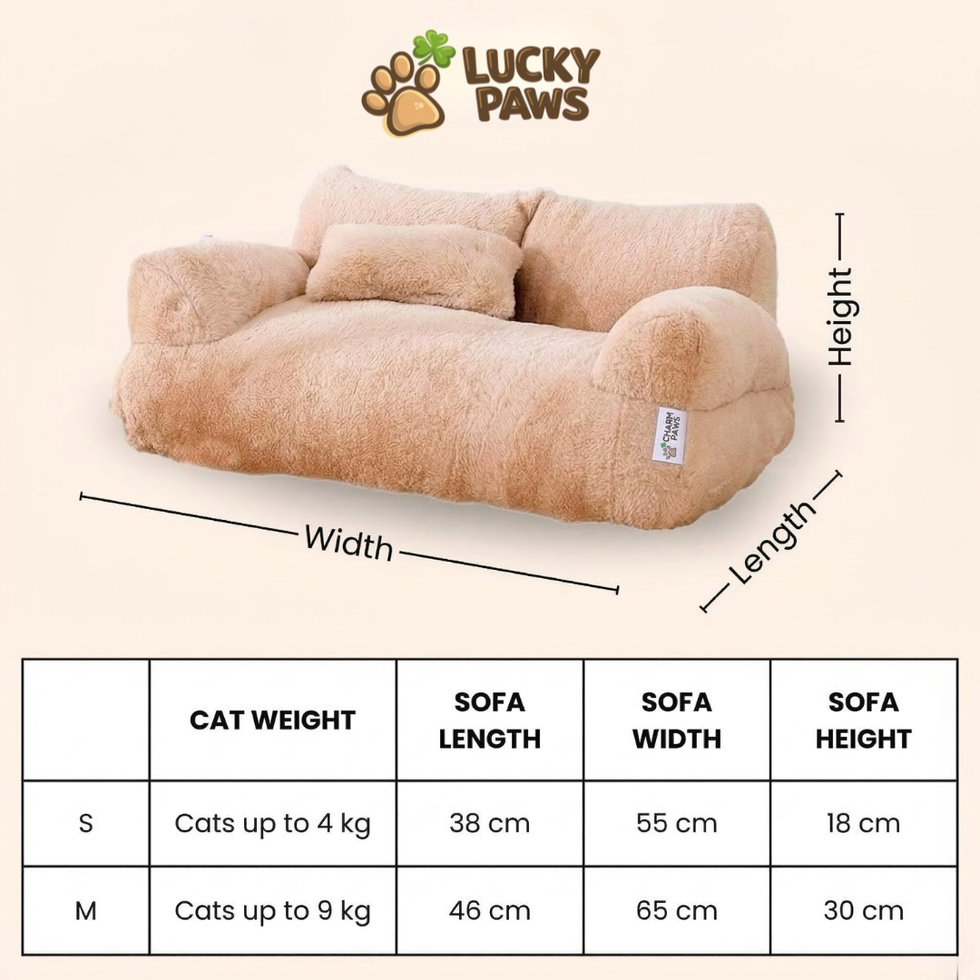 CharmPaws® Luxe Calming Sofa - For Cats & Small Dogs