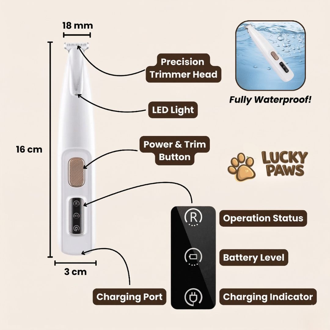 LuckyPaws® EasyPaw Pro - Professional Precision Trimmer for Pets