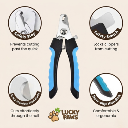 Professional Nail Clipper with Safety Stop - For Dogs & Cats