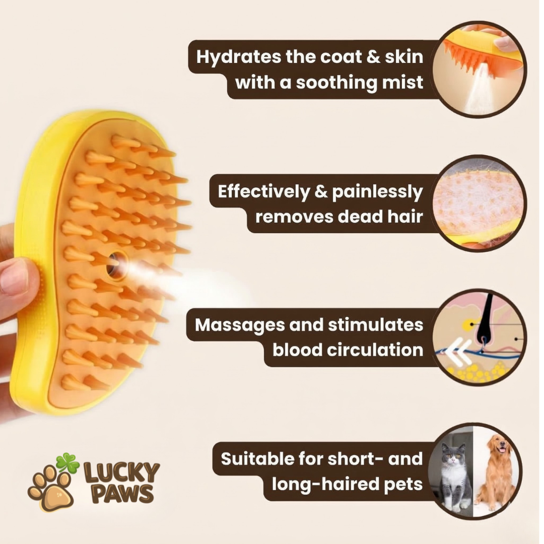 LuckyPaws Groomi Original - Pet Grooming Brush