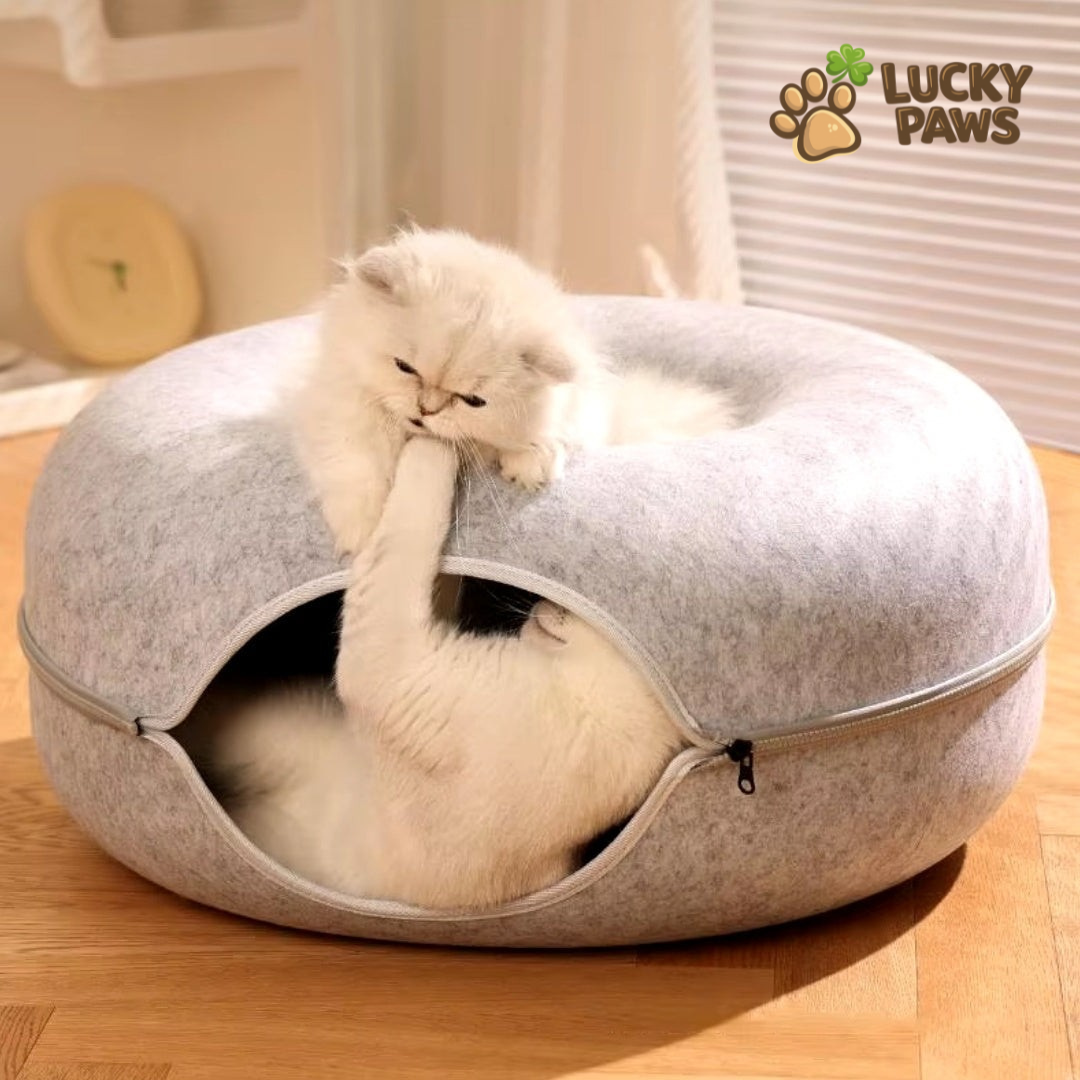 2-in-1 Donut Tunnel Bed for Cats