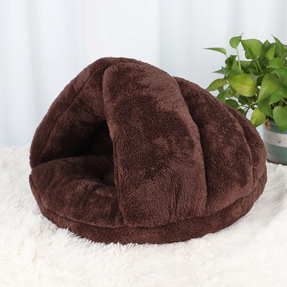 Calming Soft Cave Bed - For Cats & Small Dogs