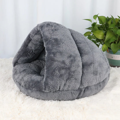 Calming Soft Cave Bed - For Cats & Small Dogs