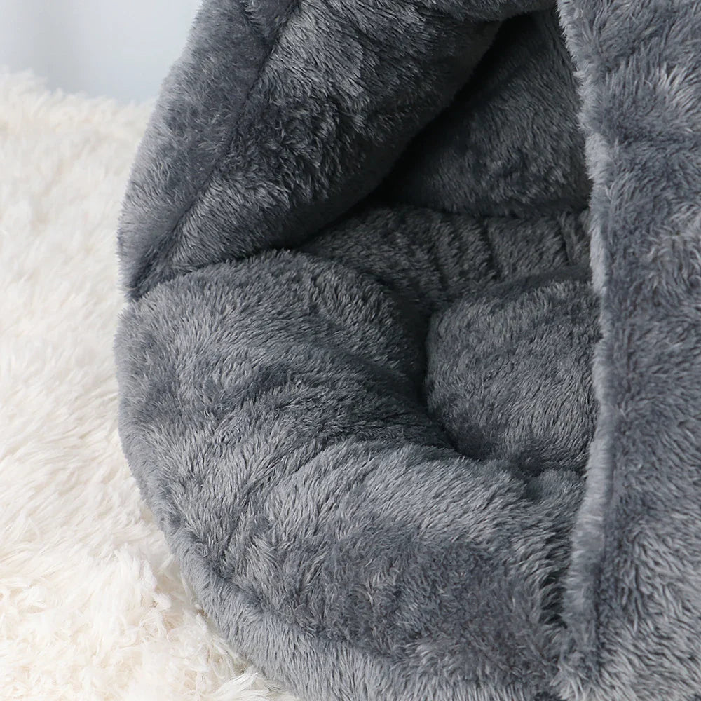 Calming Soft Cave Bed - For Cats & Small Dogs