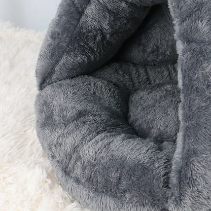 Calming Soft Cave Bed - For Cats & Small Dogs