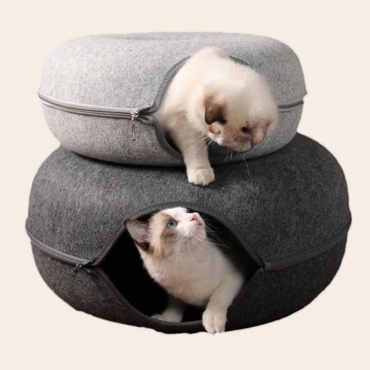 2-in-1 Donut Tunnel Bed for Cats