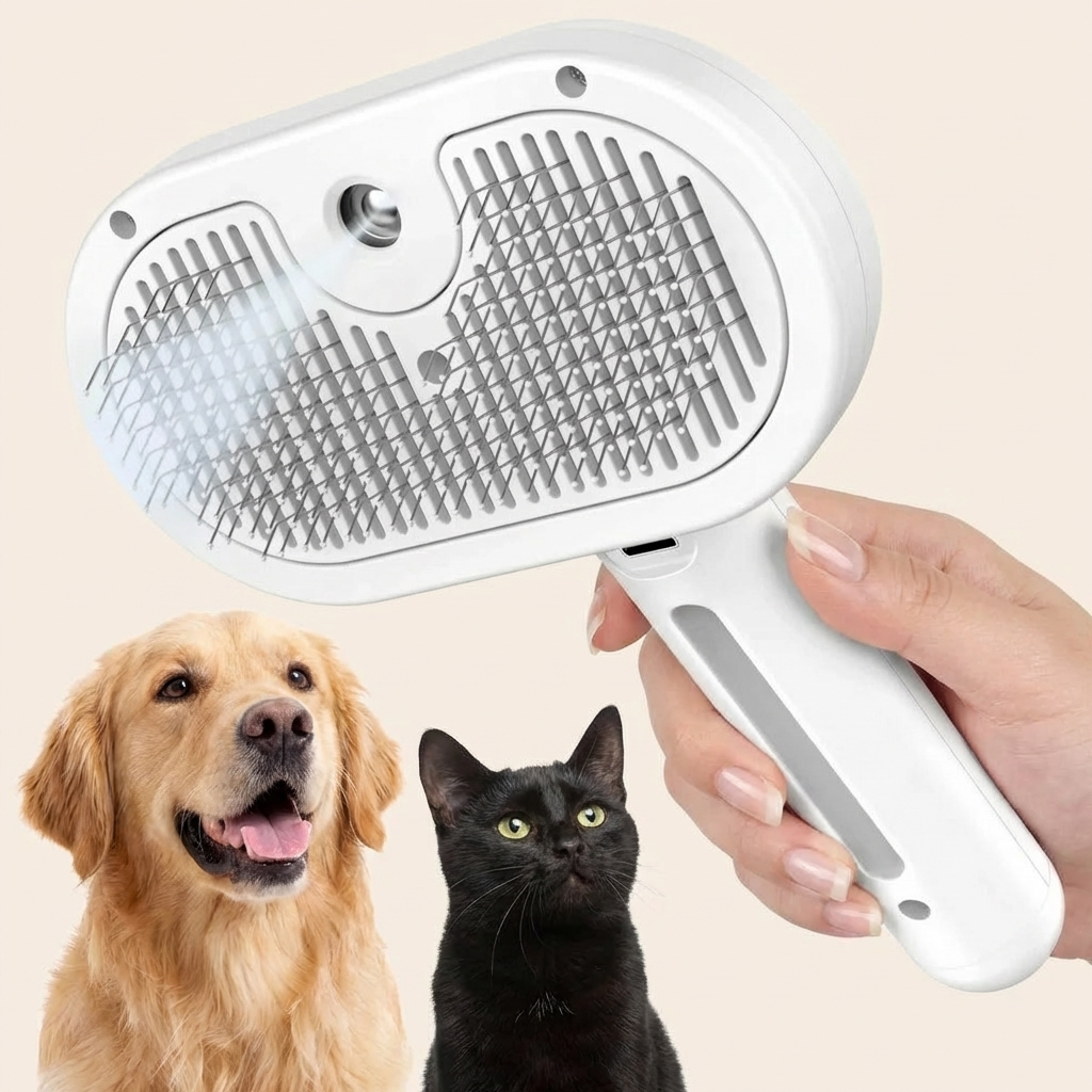 LuckyPaws® | Groomi Pro - Professional Pet Steam/Grooming Brush