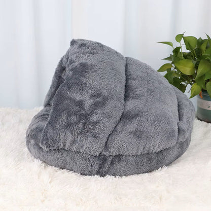 Calming Soft Cave Bed - For Cats & Small Dogs